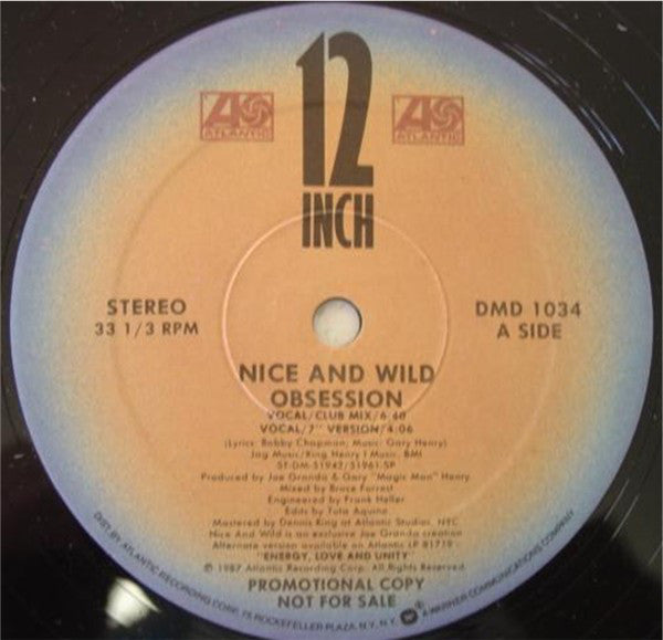 Nice And Wild* : Obsession (12", Promo)