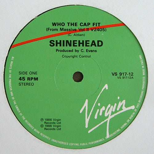 Shinehead : Who The Cap Fit (12")
