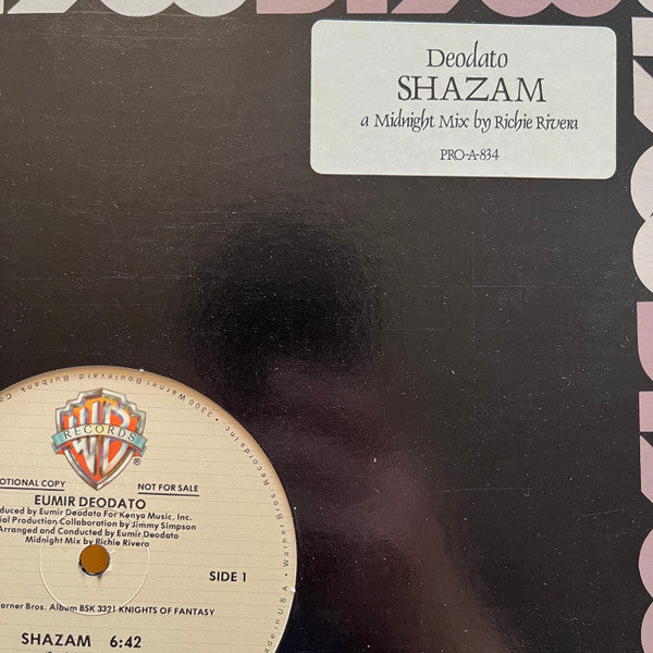 Eumir Deodato : Shazam (12", Promo)