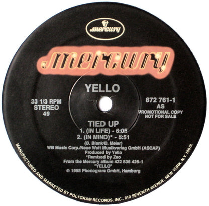 Yello : Tied Up (Remix) (12", Single, Promo)