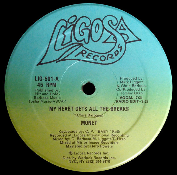 Monet : My Heart Gets All The Breaks (12")