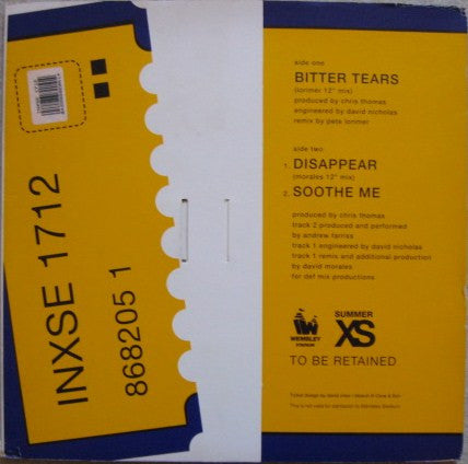 INXS : Bitter Tears (12", Single, Ltd)