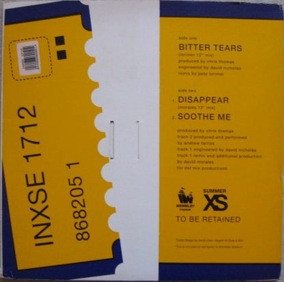 INXS : Bitter Tears (12", Single, Ltd)