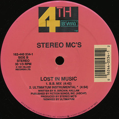 Stereo MC's : Lost In Music (12", Single)