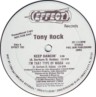 Tony Rock : Keep Dancin' (12", Promo)