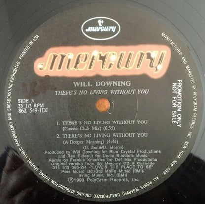 Will Downing : There's No Living Without You (12", Promo)