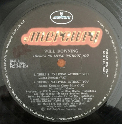 Will Downing : There's No Living Without You (12", Promo)