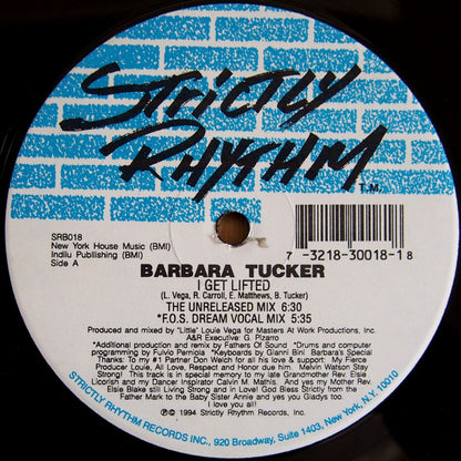 Barbara Tucker : I Get Lifted (12")