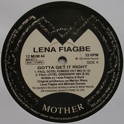 Lena Fiagbe : Gotta Get It Right (12")