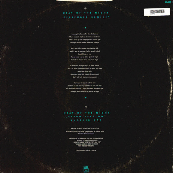 Bryan Adams : Heat Of The Night (12")