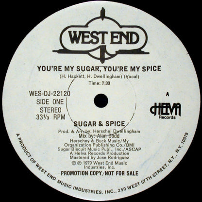 Sugar & Spice (3) : You're My Sugar, You're My Spice (12", Single, Promo)