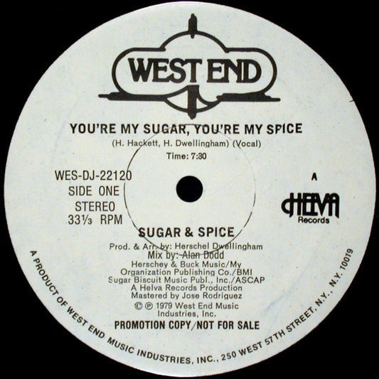 Sugar & Spice (3) : You're My Sugar, You're My Spice (12", Single, Promo)