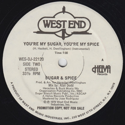 Sugar & Spice (3) : You're My Sugar, You're My Spice (12", Single, Promo)