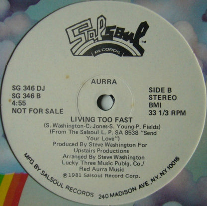 Aurra : Are You Single / Living Too Fast (12", Promo)