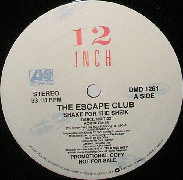 The Escape Club : Shake For The Sheik (12", Promo)