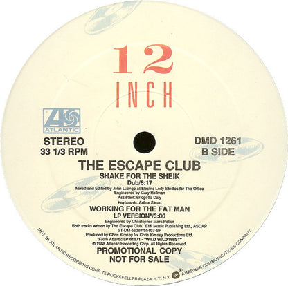 The Escape Club : Shake For The Sheik (12", Promo)
