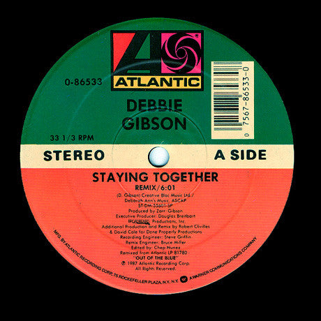 Debbie Gibson : Staying Together (12", SRC)