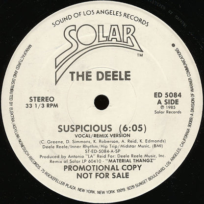 The Deele : Suspicious (12", Promo)