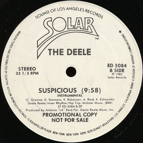 The Deele : Suspicious (12", Promo)