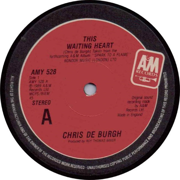 Chris de Burgh : This Waiting Heart (12")