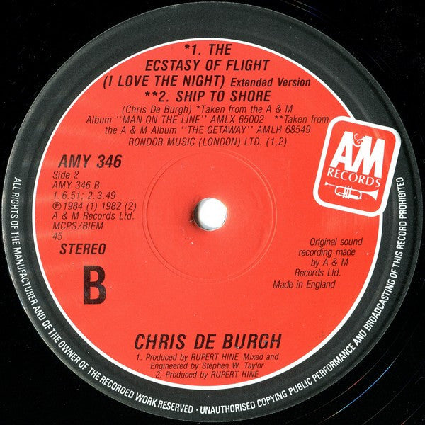 Chris de Burgh : Fatal Hesitation (12", Single)