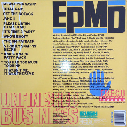 EPMD : Unfinished Business (LP, Album, Promo)