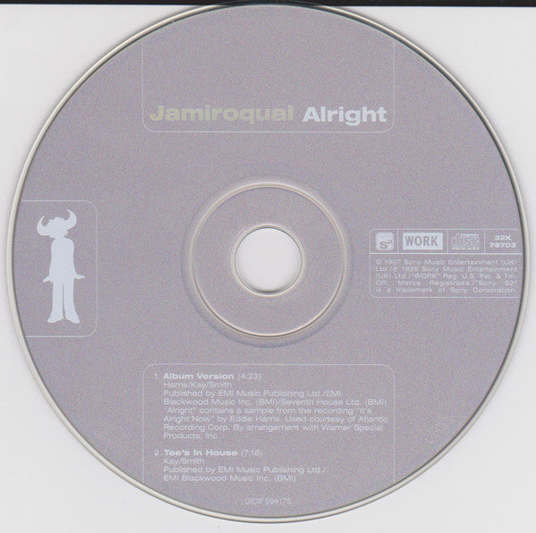 Jamiroquai : Alright (CD, Single, car)