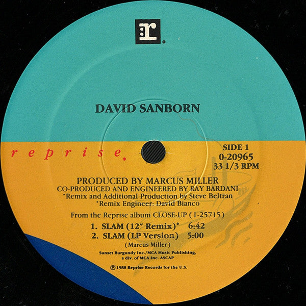 David Sanborn : Slam (12")