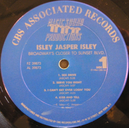 Isley Jasper Isley : Broadway's Closer To Sunset Blvd. (LP, Album, Car)