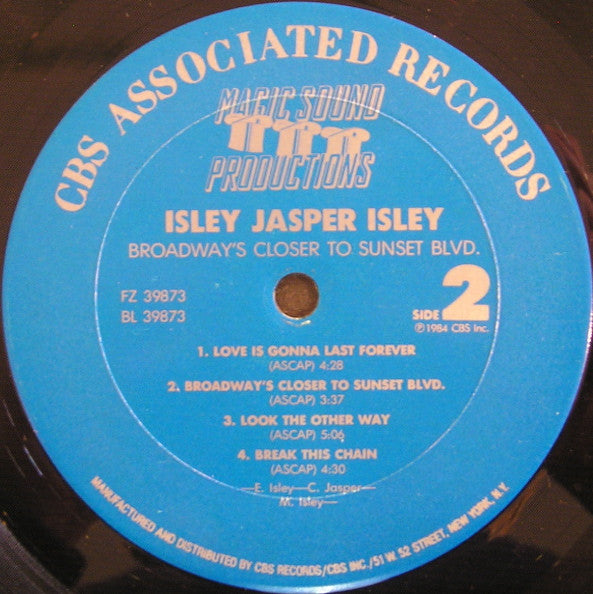 Isley Jasper Isley : Broadway's Closer To Sunset Blvd. (LP, Album, Car)