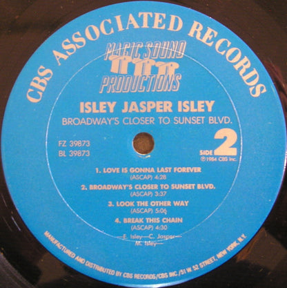 Isley Jasper Isley : Broadway's Closer To Sunset Blvd. (LP, Album, Car)