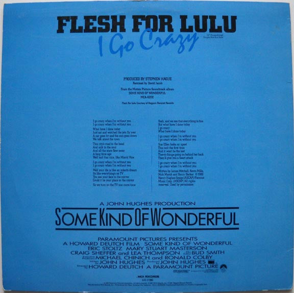 Flesh For Lulu : I Go Crazy (12", Single, Promo)