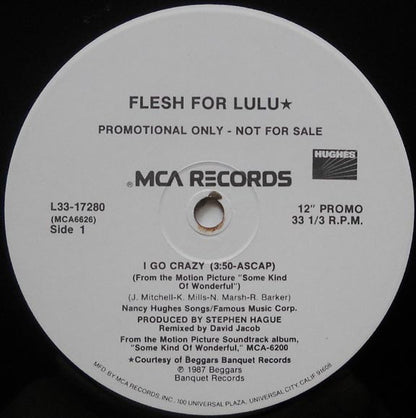 Flesh For Lulu : I Go Crazy (12", Single, Promo)