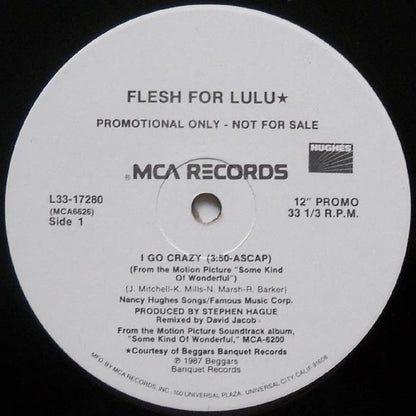 Flesh For Lulu : I Go Crazy (12", Single, Promo)