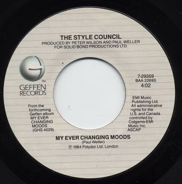 The Style Council : My Ever Changing Moods (7", Single)