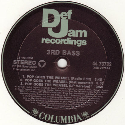 3rd Bass : Pop Goes The Weasel (12", Maxi)