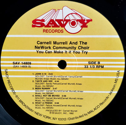 Carnell Murrell And The NeWork Community Choir : You Can Make It If You Try (LP, Album)