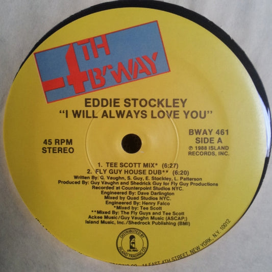 Eddie Stockley : I Will Always Love You (12")
