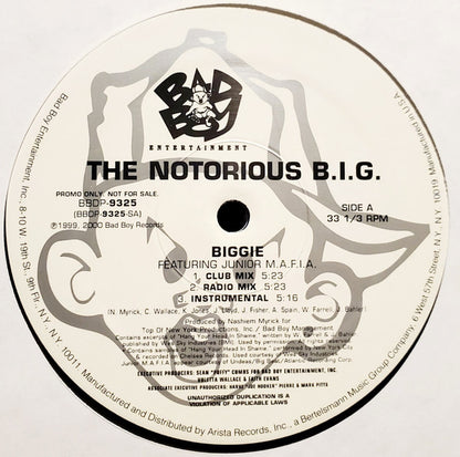 Notorious B.I.G. : Biggie / Would You Die For Me (12", Promo)