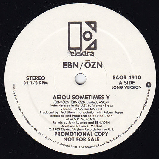 Ēbn/Ōzn* : AEIOU Sometimes Y (12", Promo)