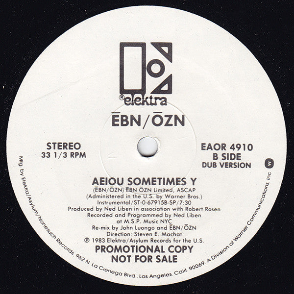 Ēbn/Ōzn* : AEIOU Sometimes Y (12", Promo)