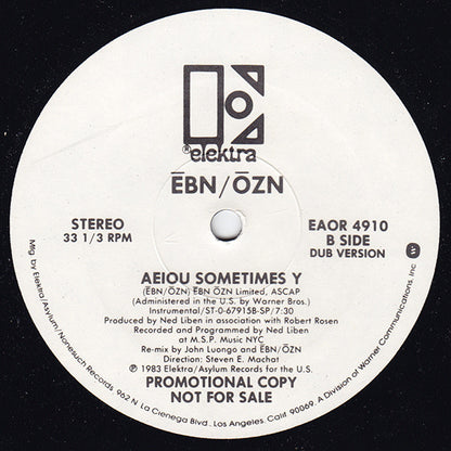 Ēbn/Ōzn* : AEIOU Sometimes Y (12", Promo)