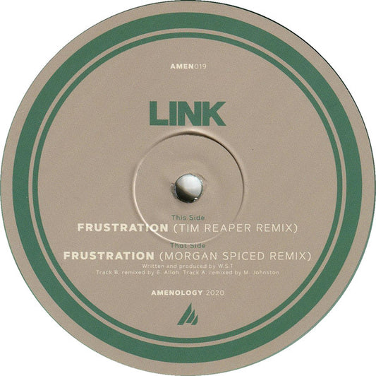 Link (58) : Frustration (Morgan Spiced Remix) / Frustration (Tim Reaper Remix) (12", Ltd, Gre)