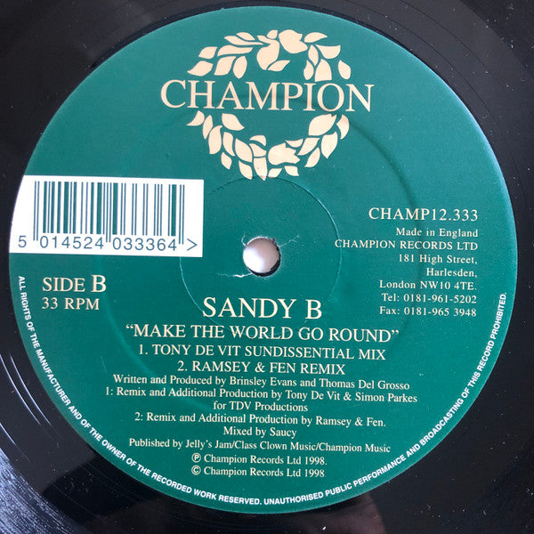Sandy B : Make The World Go Round (12")