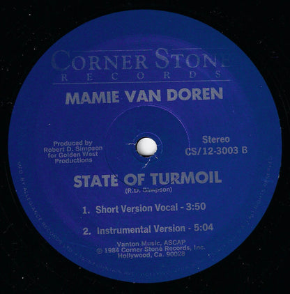 Mamie Van Doren : State Of Turmoil (12")