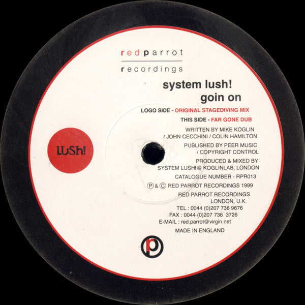 System Lush! : Goin On (12")