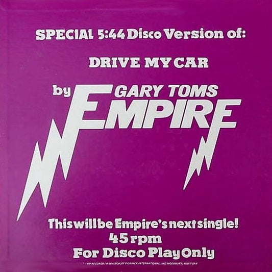 Gary Toms Empire : Drive My Car (12", Promo)