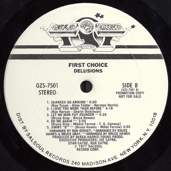 First Choice : Delusions (LP, Album, Promo)