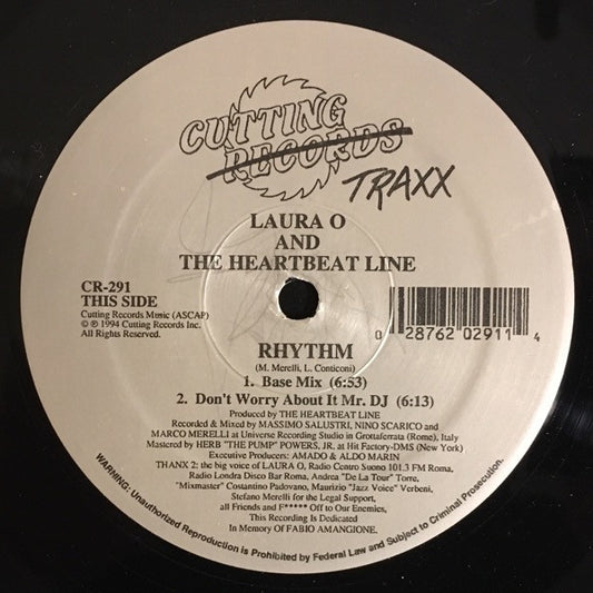 Laura O And The Heartbeat Line : Rhythm (12")
