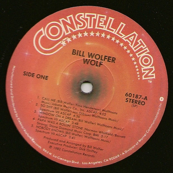 Bill Wolfer : Wolf (LP, Album)
